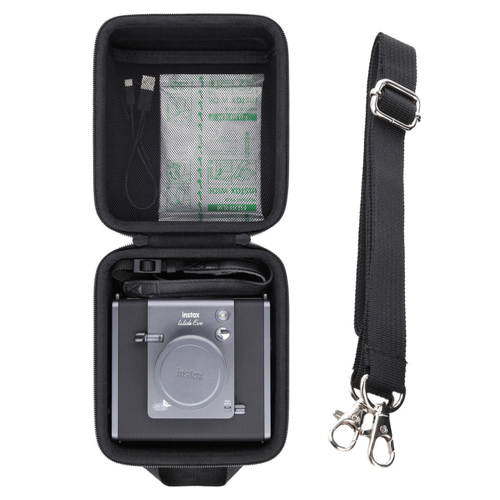 Aenllosi für Fujifilm INSTAX Wide EVO 2-in-1 Sofortbildkamera und Drucker Hartschalenkoffer, Netztas