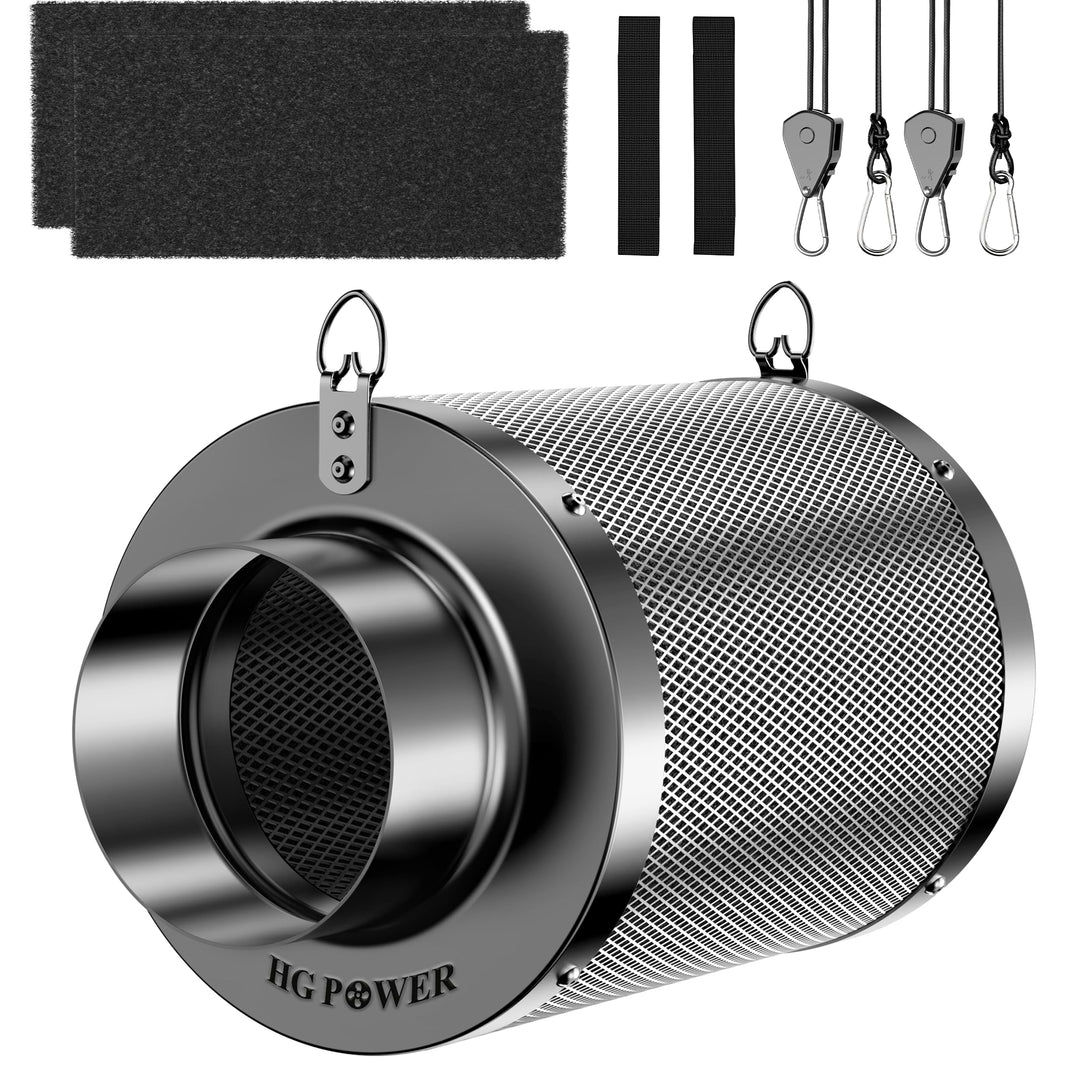 HG Power Aktivkohlefilter 100mm, Länge 200mm – 38mm Premium Australische Virgin-Aktivkohle, Geruchsk