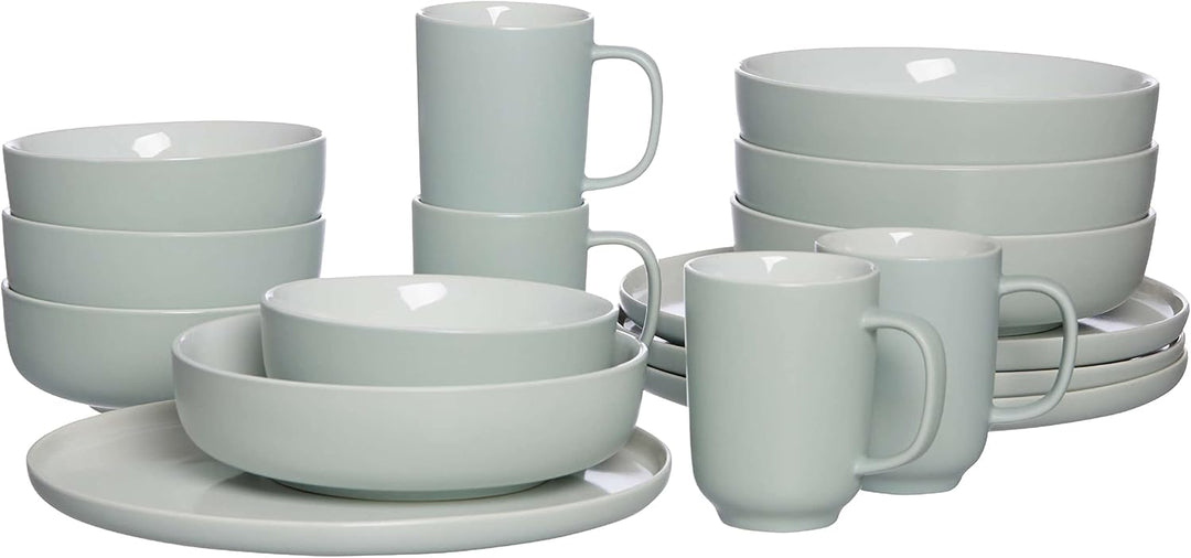 Ritzenhoff & Breker Kombiservice Jasper, 16-teilig, Mint-Grün, Steinzeug, Teller Schalen und Becher