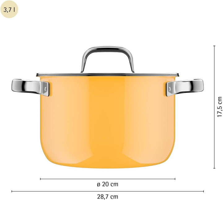 WMF Fusiontec Mineral Pro, Kochtopf mit Deckel, 20 cm, langlebiges, kratzfestes Material, Topf Induk
