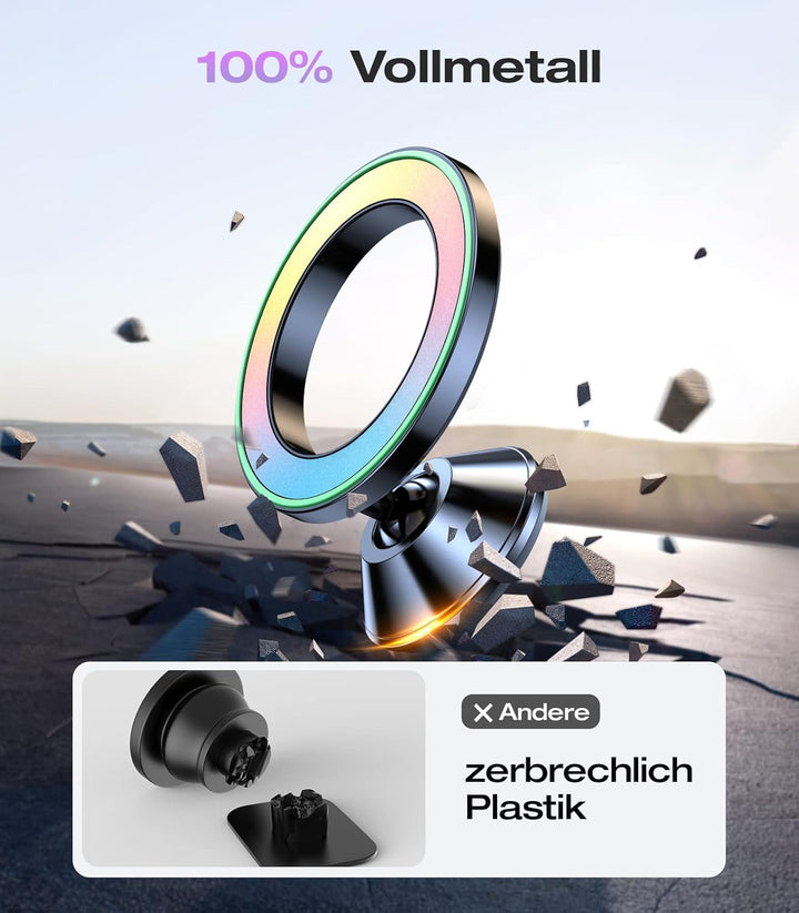 VICSEED Handyhalterung Auto Magnet für MagSafe Autohalterung[20 XN55 Stärkste Magnet],Vollmetall &36
