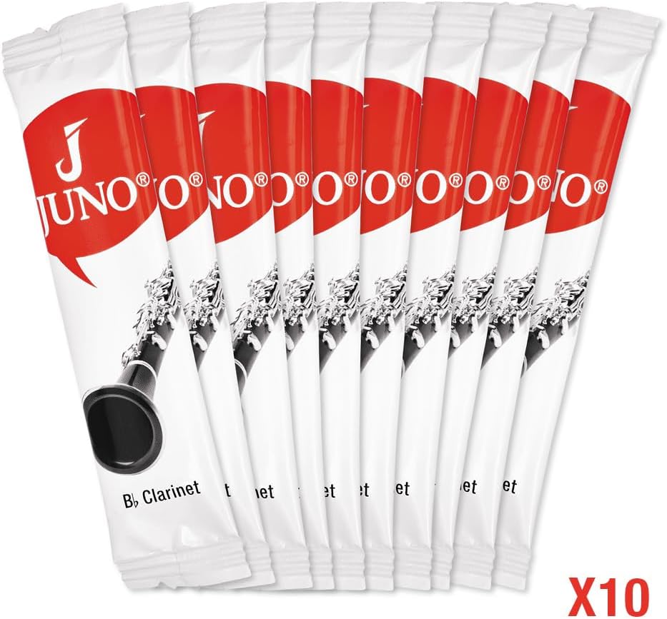 Vandoren Juno JCR0125 Rohrblätter für Bassklarinette (für Schüler) 10 Stück Reed Strength 2.5, Reed