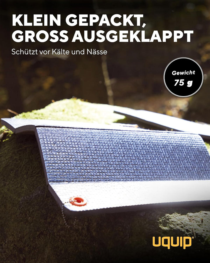 Uquip Sitzkissen Josy Grey I faltbares Outdoor-Kissen I wasserdicht &amp; schmutzabweisend I aluminiumbe