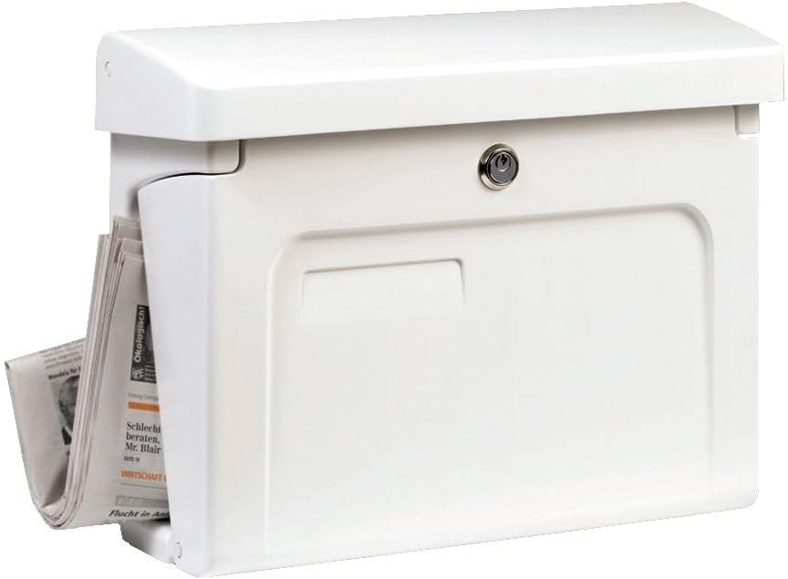 Burg-WÄCHTER Briefkasten mit Zeitungsfach, Kunststoff, Einwurf-Format DIN C4, 2 Schlüssel, Fehmarn 3