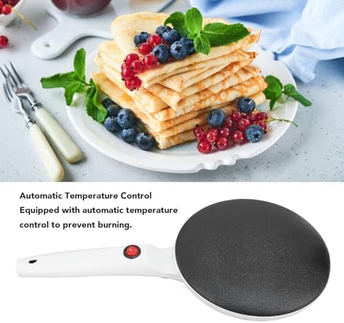 Elektrischer Crêpe-Maker, 8 Zoll Antihaftbeschichtung Kabelloser Crepe-Maker Automatische Temperatur