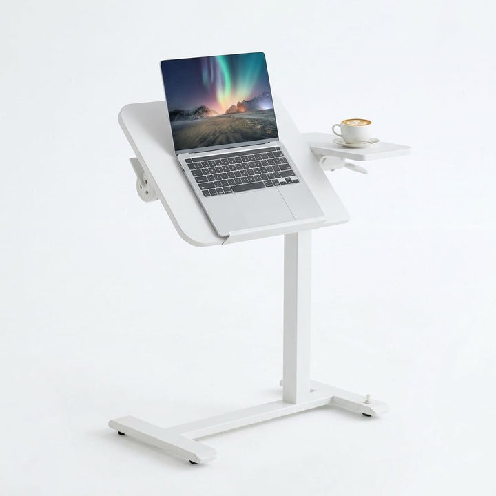 MUSSO AnyDesk-D5 Mobiler Steh-Sitz-Schreibtisch, höhenverstellbar 68-108cm, Laptoptisch mit Gasdruck