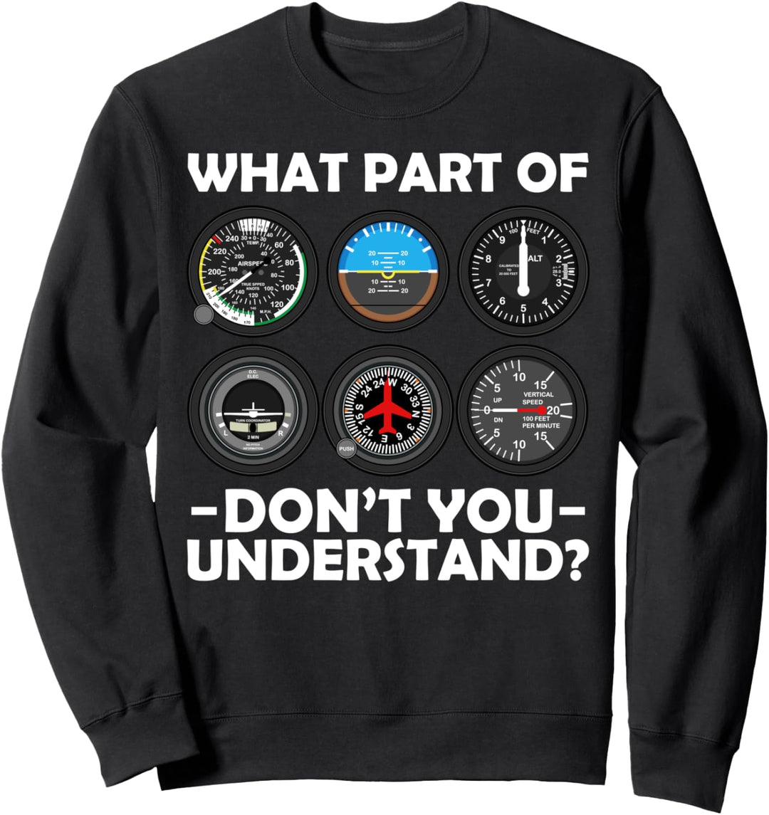 Luftfahrt Flug Pilot Flugzeug Flugzeug Flieger Mechaniker Sweatshirt