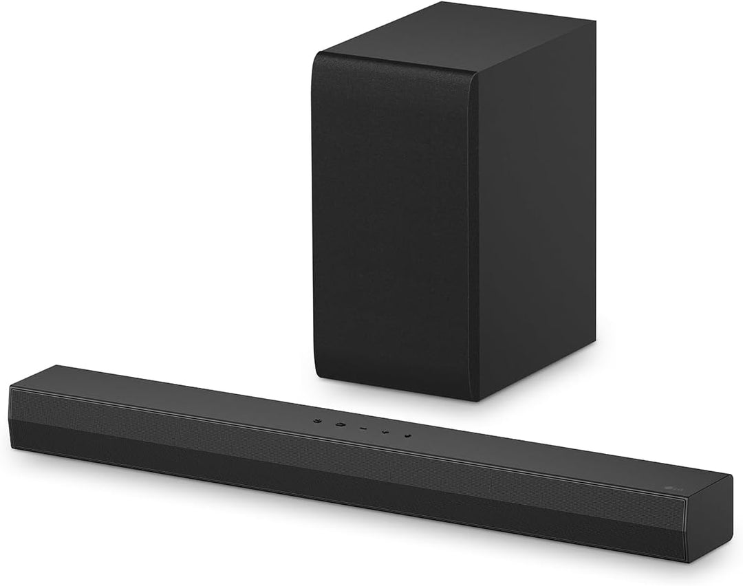 LG DS40T 2.1 Soundbar (300W) mit kabellosem Subwoofer (ARC, HDMI, Optisch, Bluetooth) [2024], Schwar