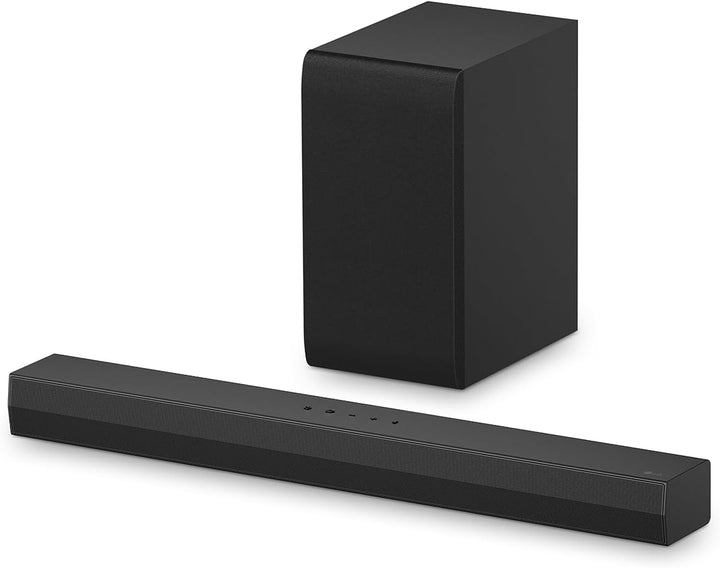 LG DS40T 2.1 Soundbar (300W) mit kabellosem Subwoofer (ARC, HDMI, Optisch, Bluetooth) [2024], Schwar