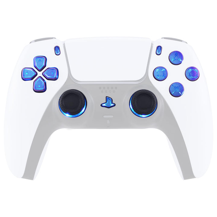 eXtremeRate DTF LED Kit für ps5 Controller BDM-030/040, Ersatz leucht D-Pad Thumbstick Share/Option/