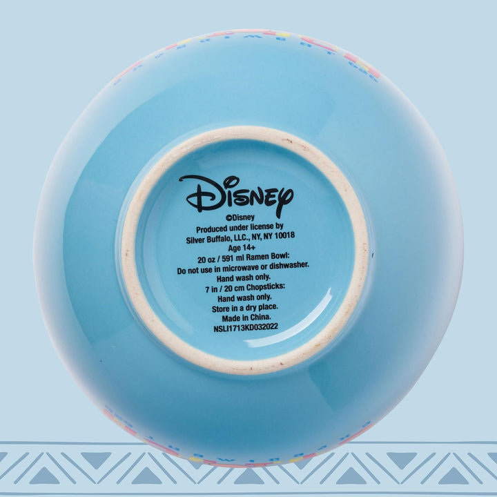 Silver Buffalo Disney Lilo and Stitch Experiment 626 Keramik-Ramen-Nudel-Reisschale mit Essstäbchen,