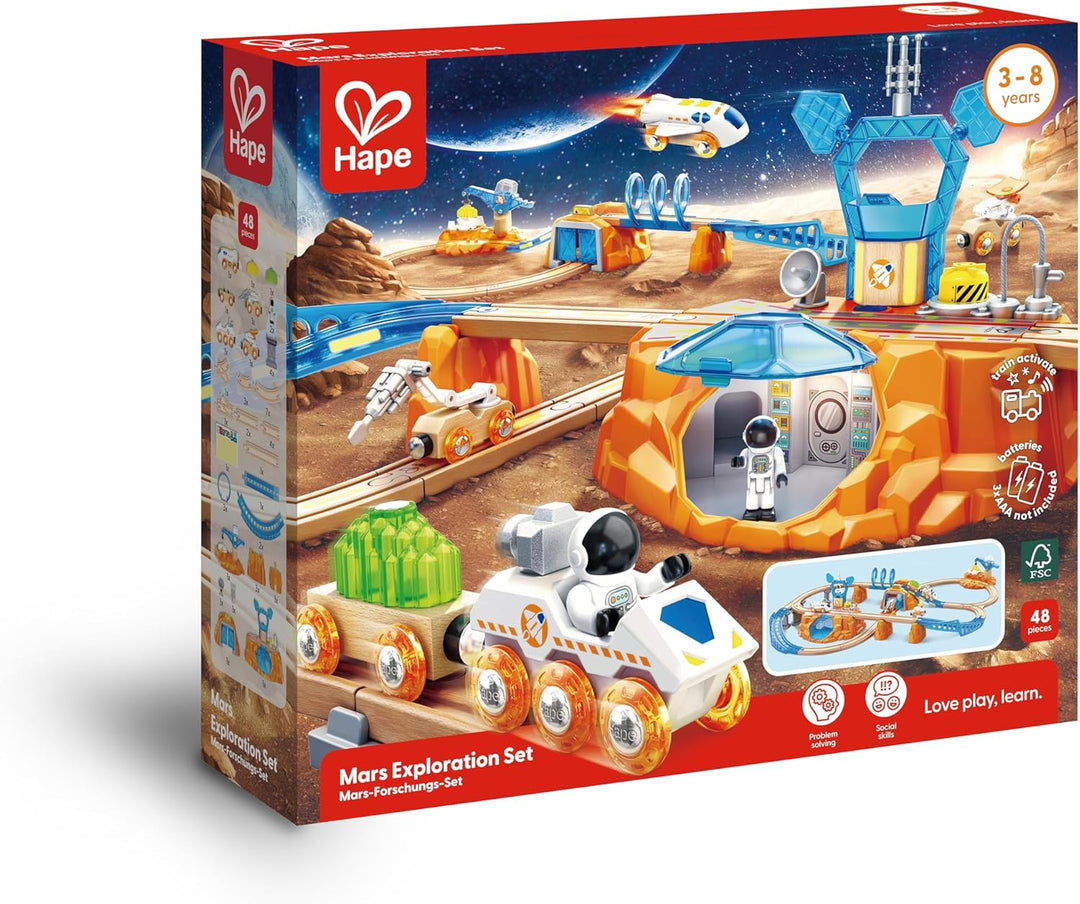 Hape Zugset Mars-Erkundung, Eisenbahn-Set, ab 3 Jahren