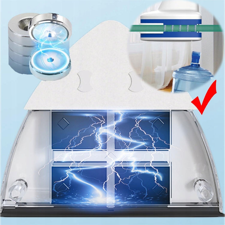 Hooha Fensterputzer Magnetisch Für Einfach Fenster, 2.5M Sicherheitsseil,Anti-Tropf-Material Nicht L