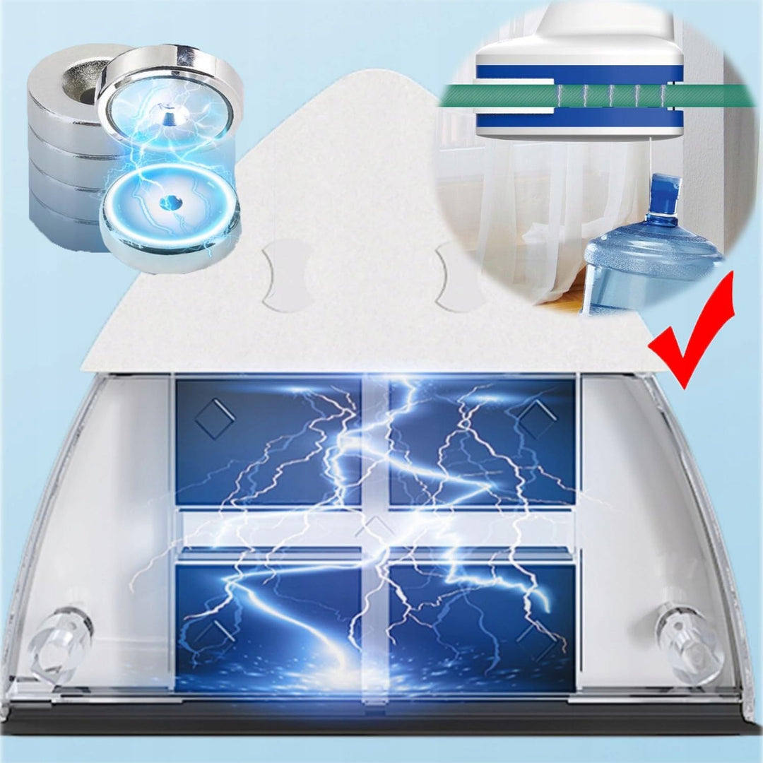 Hooha Fensterputzer Magnetisch Für Einfach Fenster, 2.5M Sicherheitsseil,Anti-Tropf-Material Nicht L