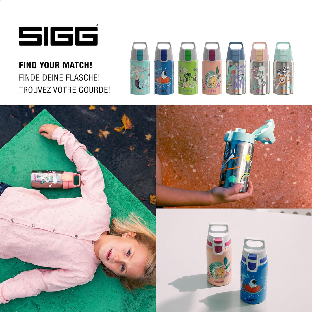 SIGG - Edelstahl Trinkflasche Kinder - Shield One - Für Kohlensäurehaltige Getränke Geeignet - Ausla