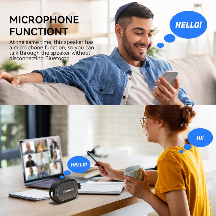 Fahrrad Tragbarer Bluetooth-Lautsprecher, Mini Musikbox Bluetooth 5.3 Box mit IP67 Wasserdicht, Akku