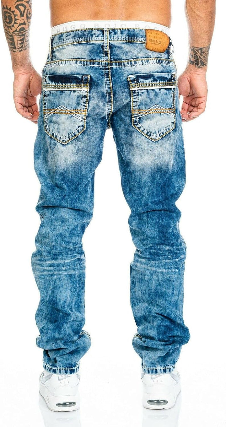 Cipo &amp; Baxx Herren Jeans Hose mit Nähten 33W / 30L