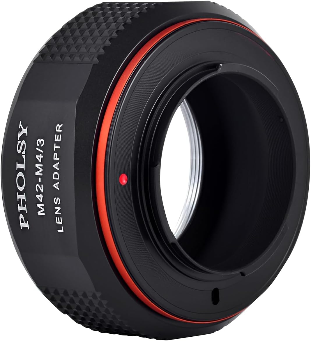 PHOLSY Konverter M42 auf MFT Kameras Objektivadapter für M42 42mm Schraubmontage-Objektiv auf M4/3 M
