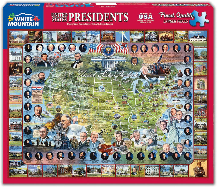 United States Presidents Jigsaw Puzzle American History 1000 Pieces 24"X30" WM10