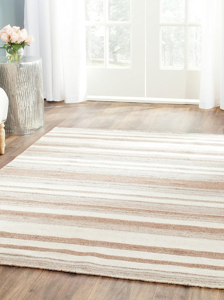 SAFAVIEH Zeitgenössische Teppich für Wohnzimmer, Esszimmer, Schlafzimmer - Dhurrie Collection, Kurze