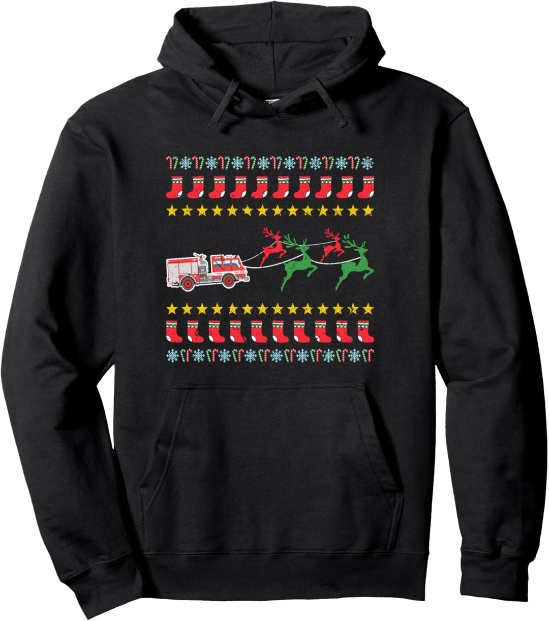 Ugly Christmas Sweater für Feuerwehrmann Pullover Hoodie