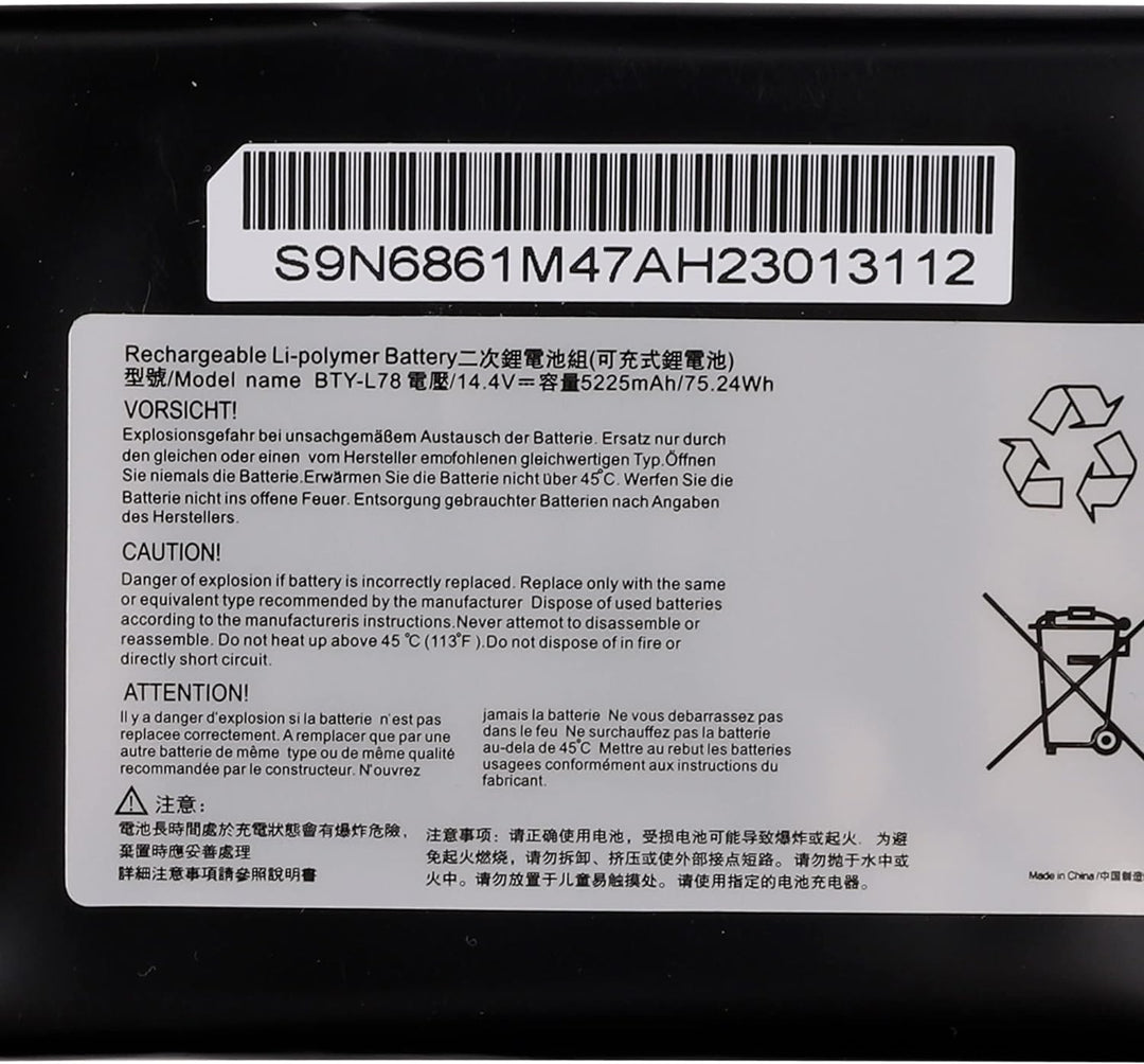 swark Laptop Akku BTY-L78 kompatibel mit MSI GT62 GT62VR GT80 GT80S GT73 GT83 GT73VR GT83VR GT75VR M
