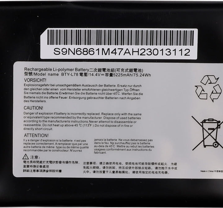 swark Laptop Akku BTY-L78 kompatibel mit MSI GT62 GT62VR GT80 GT80S GT73 GT83 GT73VR GT83VR GT75VR M