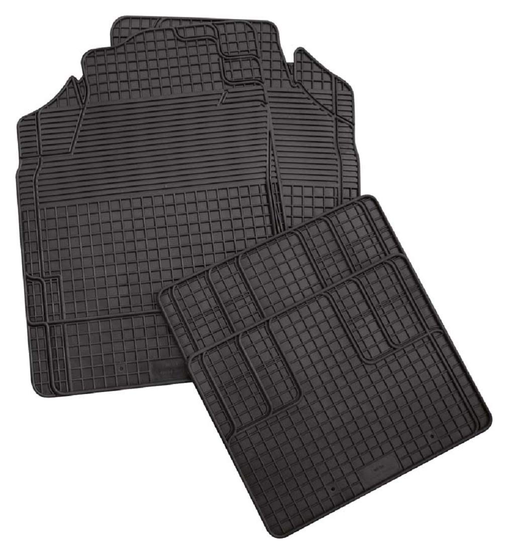 Petex 926998 Gummimatte Universal, Schwarz Megafit, 4 Teilig