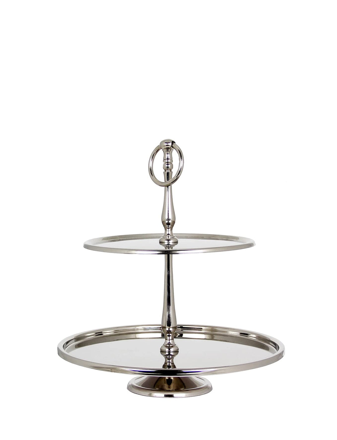 Etagere ""Nizza"", 2er, vernickelt, von Kaheku, Höhe 34cm