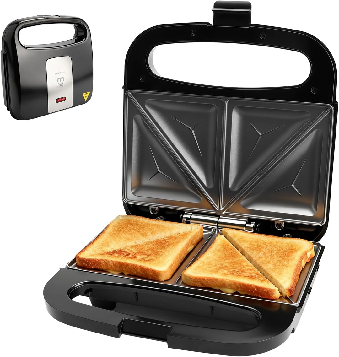 Sandwichmaker, 750W Sandwichtoaster, Antihaft-Beschichtung, Aufwärm-Anzeige, Cool Touch Gehäuse, Ide