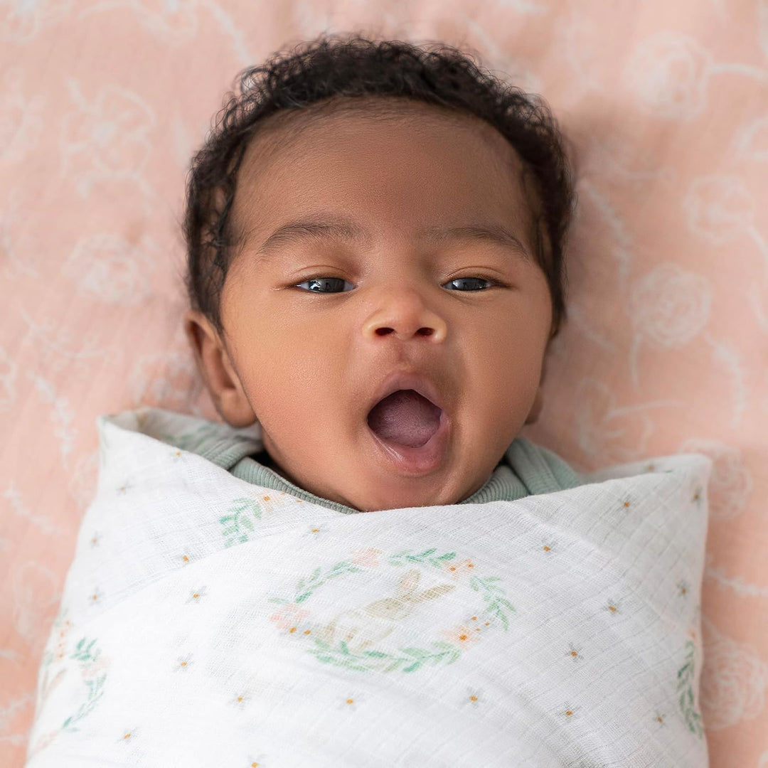 aden + anais™ Essentials Baumwoll-Musselin-Pucktuch Blushing Bunnies in 4er-Packung, Blushing Bunnie
