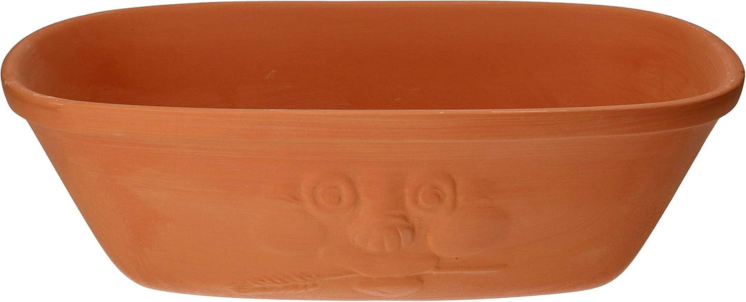 MamboCat Terrakotta-Topf Berti zur Brot-Aufbewahrung I 100% Natur Ton-Behälter mit Deckel hält Toast