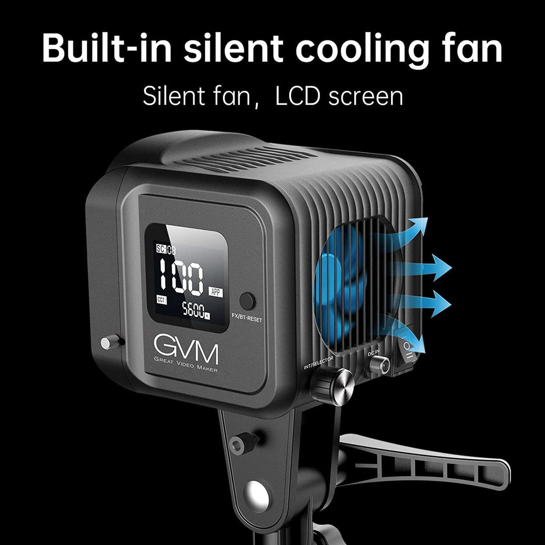 GVM 80W LED Videoleucthe mit Softbox, APP Steuerung 2700K-7500K LED Studio Dauerlicht, Konferenz Bel