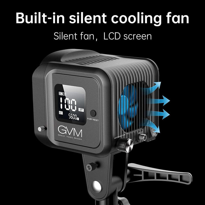 GVM 80W LED Videoleucthe mit Softbox, APP Steuerung 2700K-7500K LED Studio Dauerlicht, Konferenz Bel