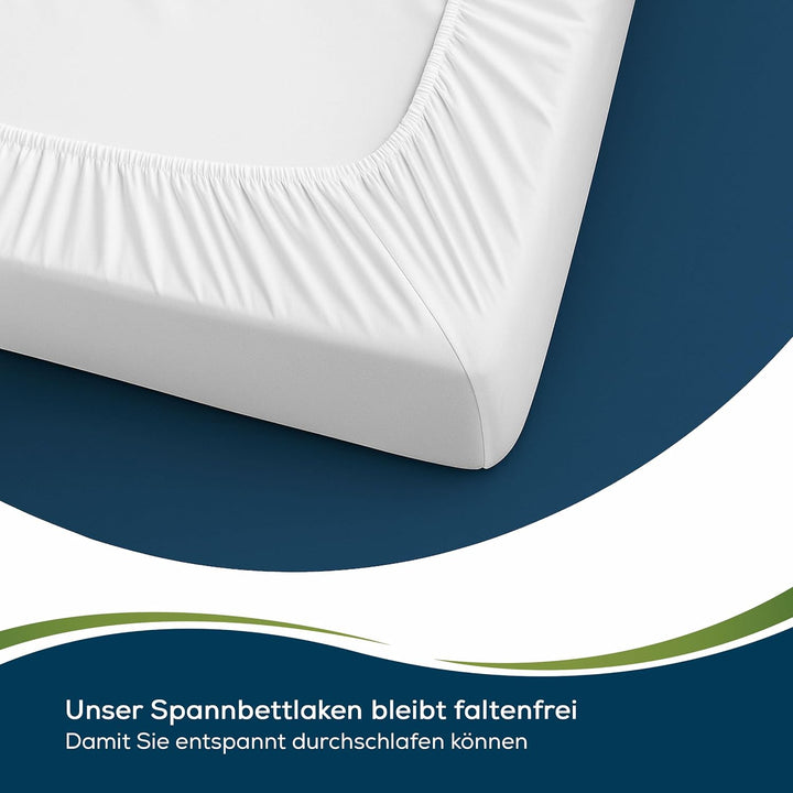 Sensalou Spannbettlaken Wasserdicht 60x120 cm 2er Pack – Weiches Spannlaken für Babybetten – Nässesc
