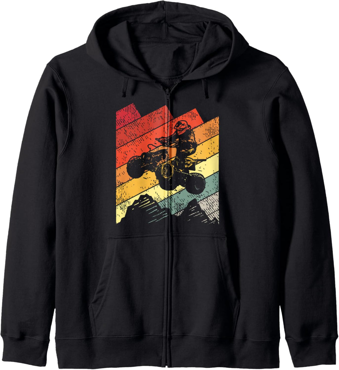 ATV Biker Vintage Geschenk Racing Four Wheeler Quad Bike Kapuzenjacke