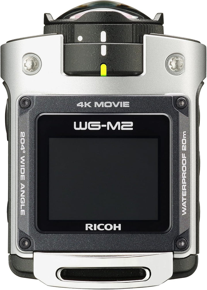 Ricoh WG-M2 kompakte und leichte Actioncam (4K-Video, 204 Grad Ultraweitwinkel-Objektiv) silber, sil
