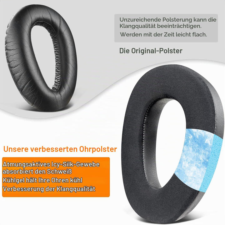 SOULWIT Kühlgel Ersatzpolster Ersatz Ohrpolster für Sennheiser PXC480, PXC550, PXC 550-II, MB660 UC,