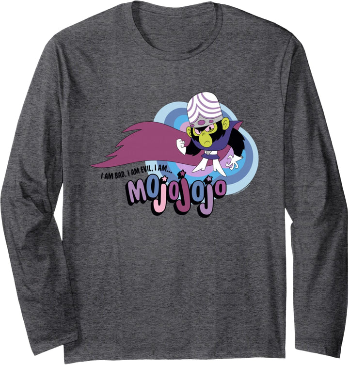Powerpuff Girls I Am Bad, I Am Evil, I Am Mojo Jojo Langarmshirt
