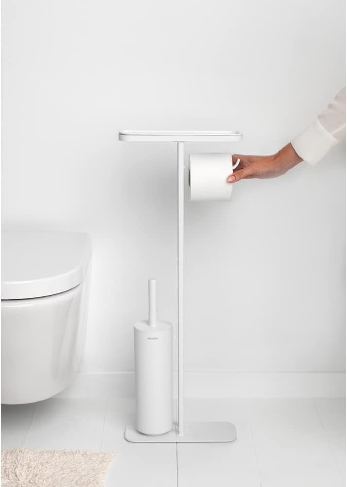 Brabantia - Mindset Toilettenbutler - Badezimmerregal, Klopapierhalter & Hygienische Toilettenbürste