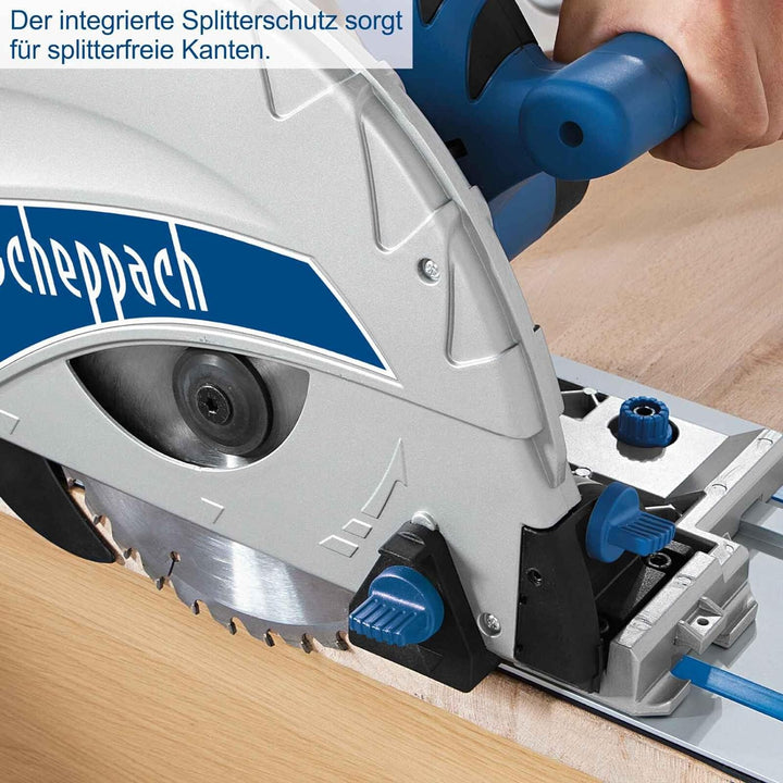 Scheppach Tauchsäge PL75 Handkreissäge Tauch-Kreissäge | 1600W Leistung | Schnitttiefe 75mm | Sägebl