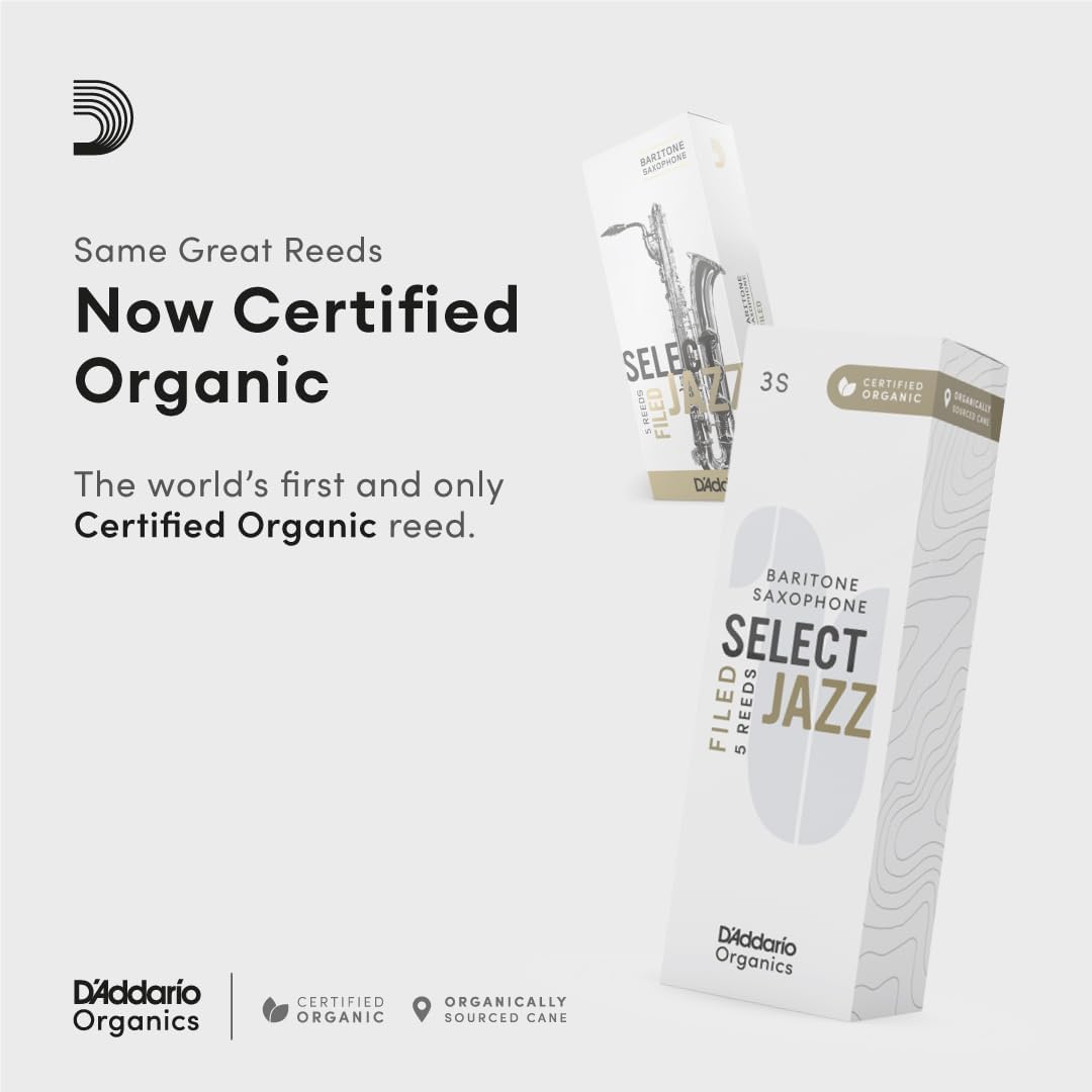D'Addario Organisch Select Jazz Filed Baritone Saxophon-Stimmzungen - Saxophonrohre - Das erste und