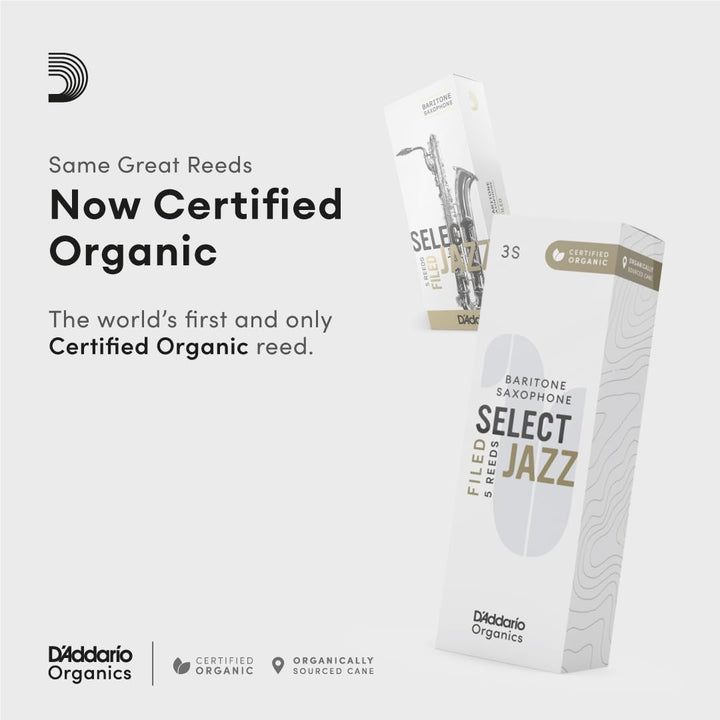 D'Addario Organisch Select Jazz Filed Baritone Saxophon-Stimmzungen - Saxophonrohre - Das erste und