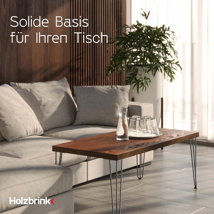 HOLZBRINK - Tischbeine aus Metall | Möbelfüsse | Schreibtischbeine | Metallfüsse | Perfekt für Zu Ha