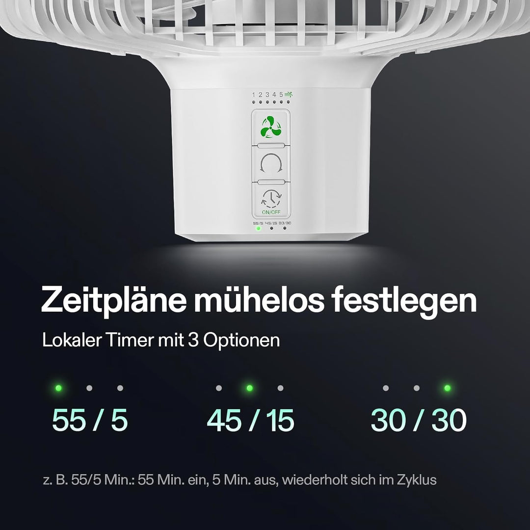 VIVOSUN AeroWave E6 Gen2 Growzelt-Clip-Ventilator150 mm, EC-Motor, Smarte WLAN-Steuerung,10-stufiger