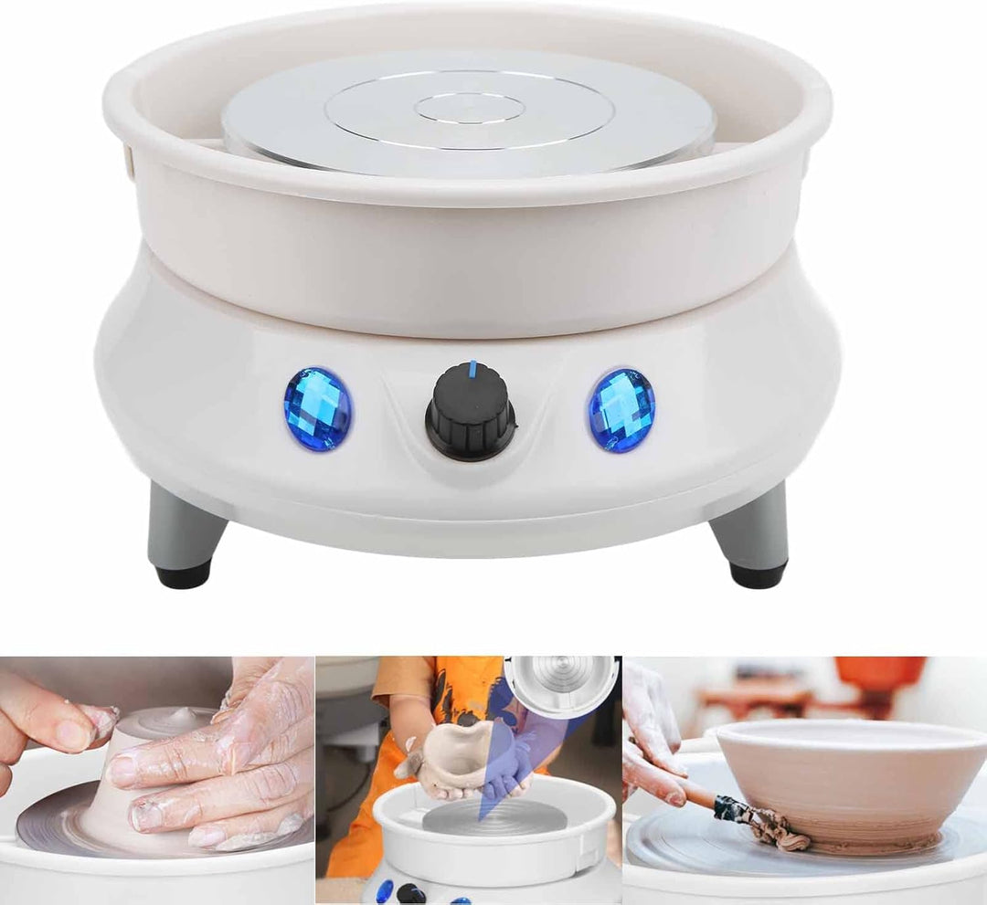 Zerodis Mini-Töpferscheibe, Humanisiertes Design, 200 U/min, Kompakte Struktur für Töpfer-Baumarkt (
