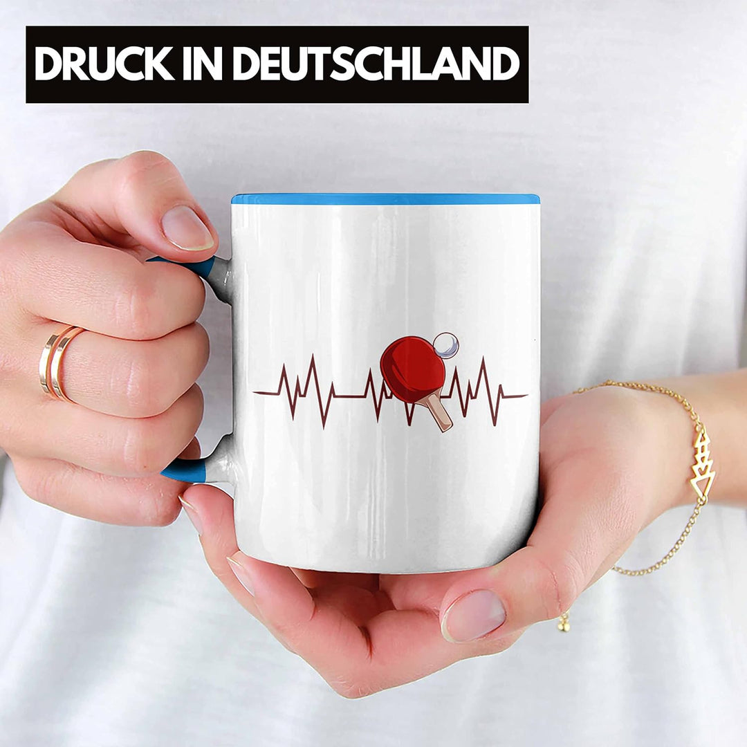Lustige Tischtennis-Tasse - Das ideale Geschenk für Tischtennisspieler (Blau), Blau