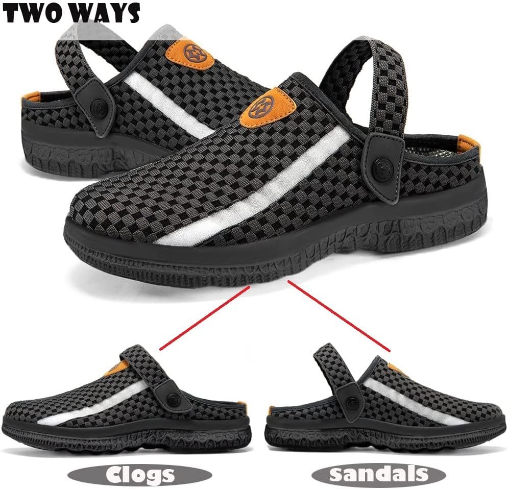 Unisex Clogs Hausschuhe Atmungsaktiv Mesh Pantoletten Sommer Beach Freizeit Schuhe rutschfest Weiche