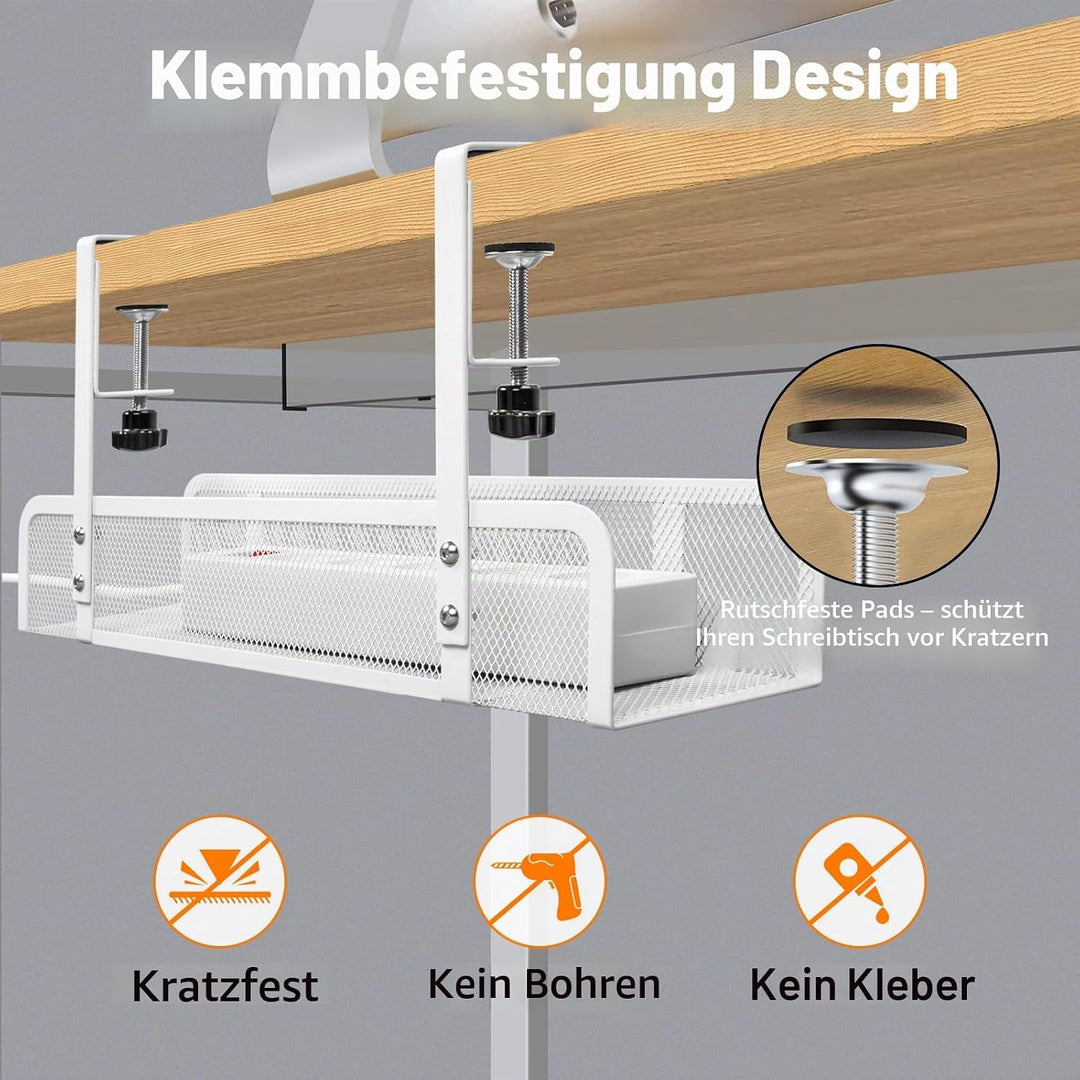 Kabelkanal Schreibtisch Ohne Bohren, 2 Stück Kabelmanagement Schreibtisch Kabelhalter Kabel Organize