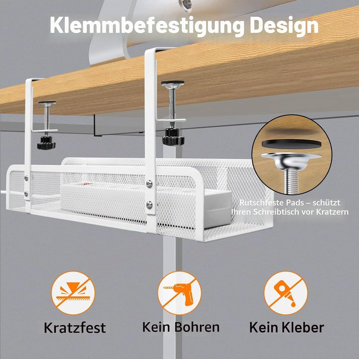 Kabelkanal Schreibtisch Ohne Bohren, 2 Stück Kabelmanagement Schreibtisch Kabelhalter Kabel Organize